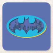 Batman | Gotham City Symbol Rechteckiger Pappuntersetzer (Vorderseite)