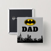 Batman - Gotham City | Vater zum Geburtstag Button (Vorne & Hinten)