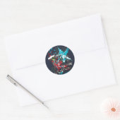 Batman Gotham Guardian Lineart Collage Runder Aufkleber (Umschlag)