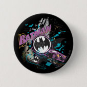 Batman Gotham Skyline Sketch Button (Vorderseite)