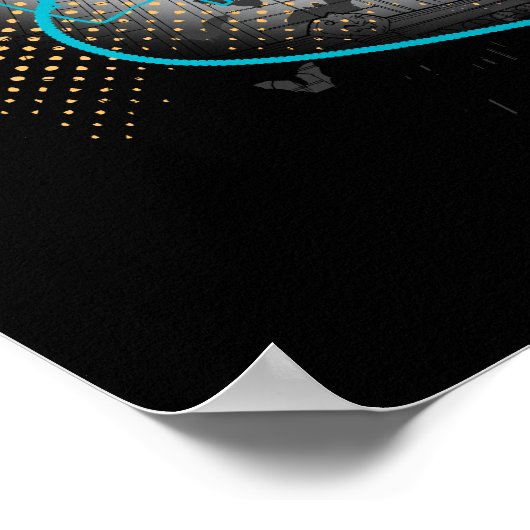 Batman Gotham Skyline Sketch Poster (Ecke)