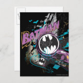 Batman Gotham Skyline Sketch Postkarte (Vorne/Hinten)