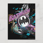 Batman Gotham Skyline Sketch Postkarte (Vorderseite)