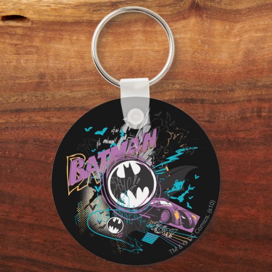 Batman Gotham Skyline Sketch Schlüsselanhänger (Vorderseite)