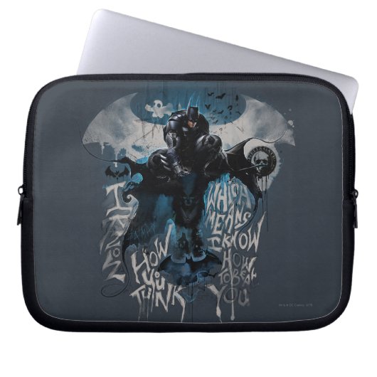 Batman Graffiti Graphic - Ich weiß, wie Sie denken Laptopschutzhülle (Vorderseite)