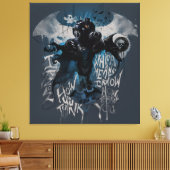 Batman Graffiti Graphic - Ich weiß, wie Sie denken Leinwanddruck (Insitu (Wohnzimmer))