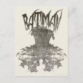 Batman | Grafisches Novel Pencil-Design Beige Logo Postkarte (Vorderseite)