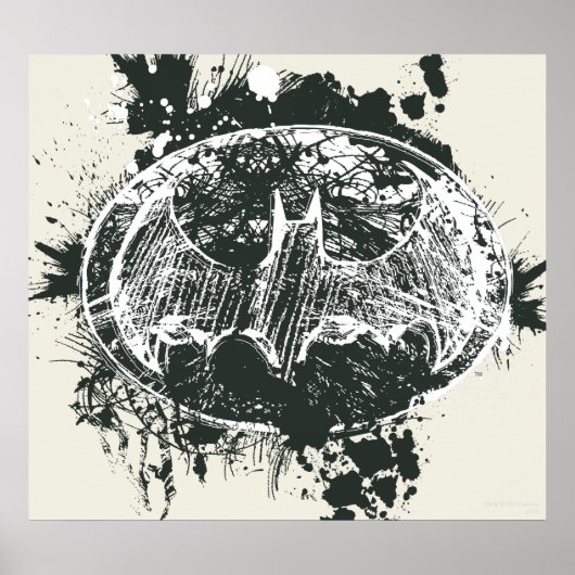 Batman Grunge Splatter Sketch Poster (Vorne)