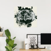 Batman Grunge Splatter Sketch Poster (Heimbüro)