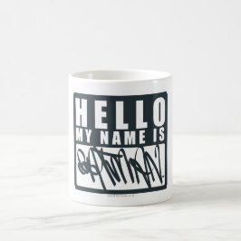 Batman | Hallo Mein Name ist das Batman-Logo Kaffeetasse