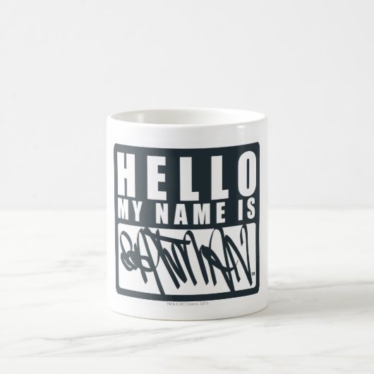 Batman | Hallo Mein Name ist das Batman-Logo Kaffeetasse (Mittel)