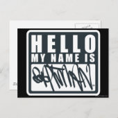 Batman | Hallo Mein Name ist das Batman-Logo Postkarte (Vorne/Hinten)