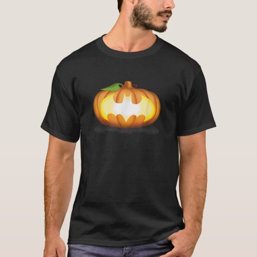 Batman Halloween Pumpkin Logo T-Shirt (Vorderseite)