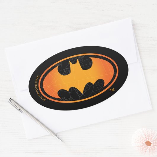 Batman | Halloween-Weblogo Ovaler Aufkleber (Umschlag)