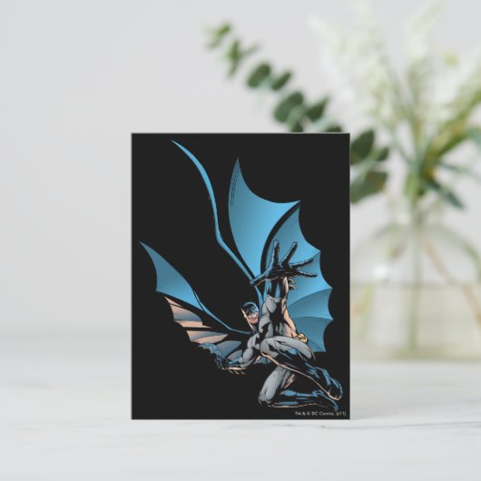 Batman Hand in Vordergrund Postkarte (Stehend Vorderseite)