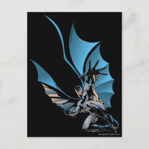 Batman Hand in Vordergrund Postkarte