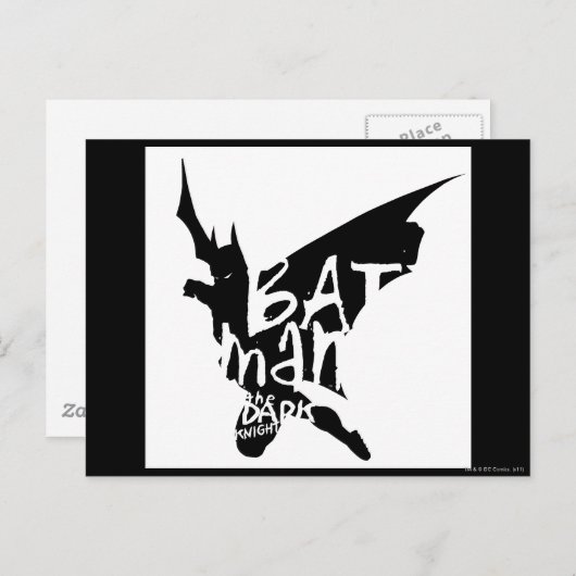 Batman Handwriting Postkarte (Vorne/Hinten)
