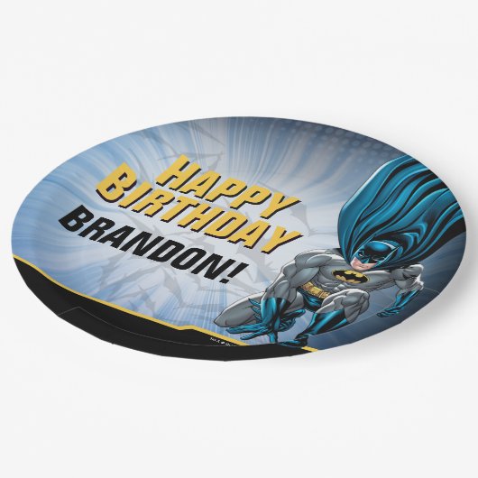 Batman | Happy Birthday Pappteller (Schrägansicht)