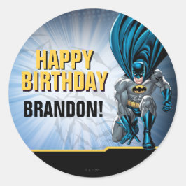Batman | Happy Birthday Runder Aufkleber