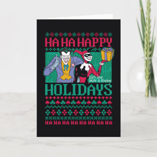 Batman   Happy Holidays Joker & Harley Quinn Feiertagskarte