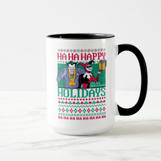 Batman | Happy Holidays Joker & Harley Quinn Tasse (Rechts)