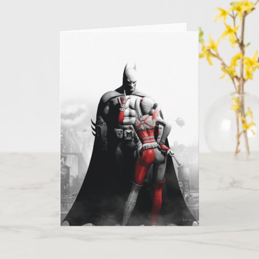 Batman & Harley Karte (Gelbe Blume)