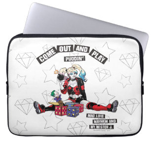 Batman   Harley Quinn "Come out and Play Puddin" Laptopschutzhülle