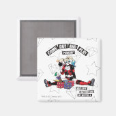 Batman | Harley Quinn "Come out and Play Puddin" Magnet (Vorderseite/Rückseite)
