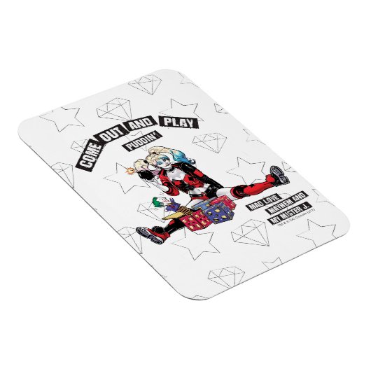 Batman | Harley Quinn "Come out and Play Puddin" Magnet (Rechte Seite)