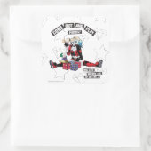 Batman | Harley Quinn "Come out and Play Puddin" Quadratischer Aufkleber (Tasche)