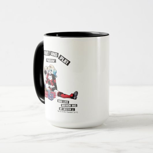 Batman | Harley Quinn "Come out and Play Puddin" Tasse (Vorderseite Links)