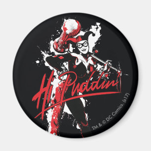 Batman   Harley Quinn "Hi Puddin' Ink Art Magnet