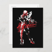 Batman | Harley Quinn "Hi Puddin' Ink Art Postkarte (Vorne/Hinten)