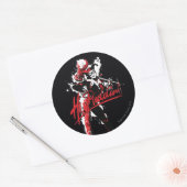Batman | Harley Quinn "Hi Puddin' Ink Art Runder Aufkleber (Umschlag)