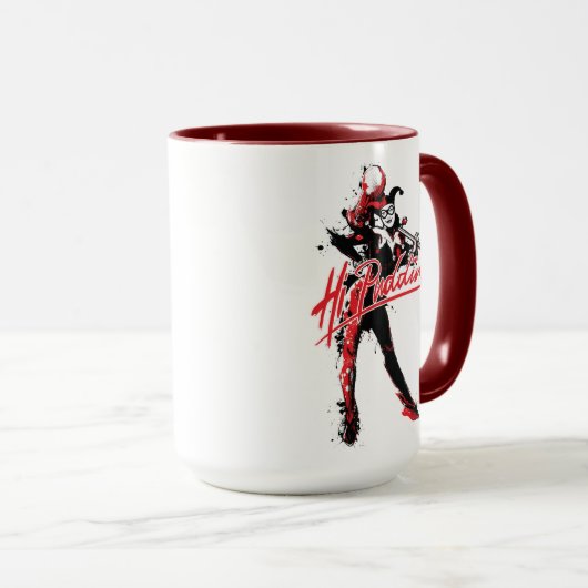 Batman | Harley Quinn "Hi Puddin' Ink Art Tasse (VorderseiteRechts)