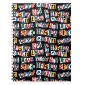 Batman | Harley Quinn Ransom Note Style Muster Notizblock (Vorderseite)