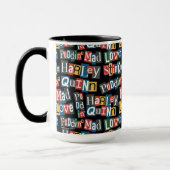 Batman | Harley Quinn Ransom Note Style Muster Tasse (Links)