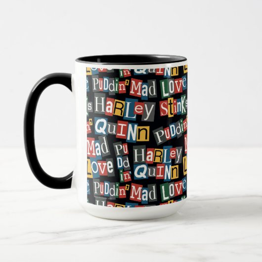 Batman | Harley Quinn Ransom Note Style Muster Tasse (Links)