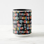 Batman | Harley Quinn Ransom Note Style Muster Tasse (Zentrum)