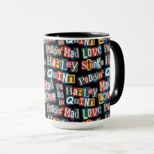 Batman   Harley Quinn Ransom Note Style Muster Tasse
