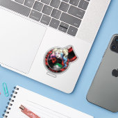 Batman | Harley Quinn Winking mit Mallet Aufkleber (Laptop mit iPhone)