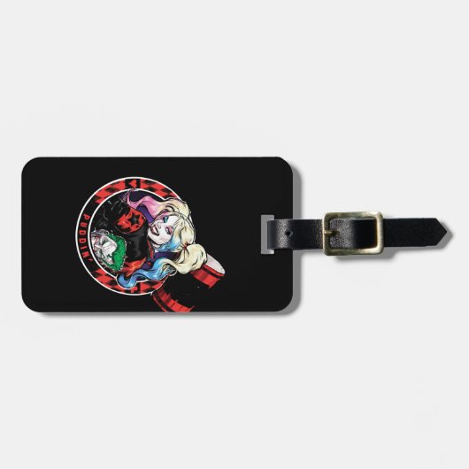 Batman | Harley Quinn Winking mit Mallet Gepäckanhänger (Vorderseite horizontal)