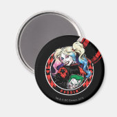 Batman | Harley Quinn Winking mit Mallet Magnet (Vorderseite/Rückseite)