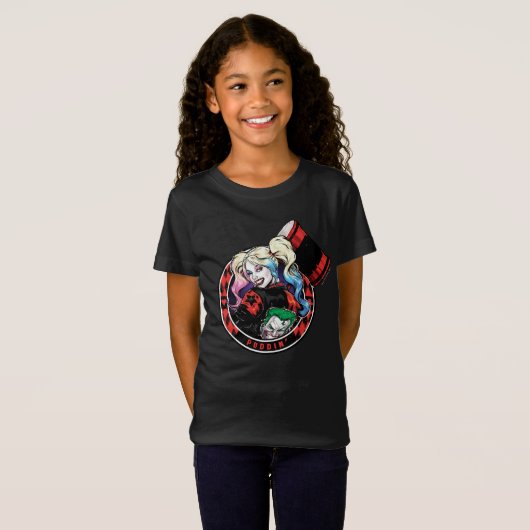 Batman | Harley Quinn Winking mit Mallet T-Shirt (Vorne ganz)
