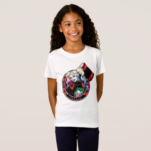 Batman | Harley Quinn Winking mit Mallet T-Shirt (Vorne ganz)