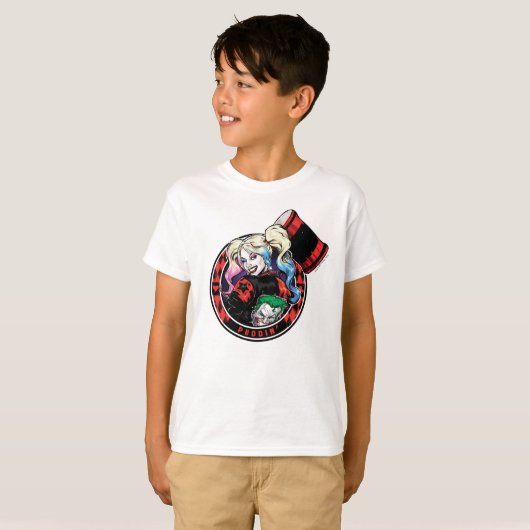 Batman | Harley Quinn Winking mit Mallet T-Shirt (Vorne ganz)