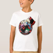 Batman | Harley Quinn Winking mit Mallet T-Shirt (Vorderseite)