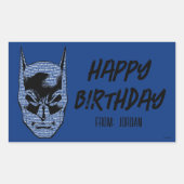 Batman Head Mantra | Happy Holidays Rechteckiger Aufkleber (Vorderseite)
