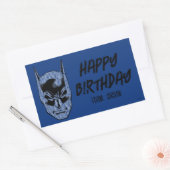 Batman Head Mantra | Happy Holidays Rechteckiger Aufkleber (Umschlag)