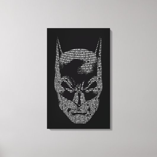 Batman Head Mantra Leinwanddruck (Vorderseite)
